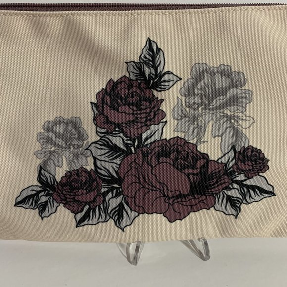 Loungefly Makeup Bag Harry Potter Deathly Hallows Floral Cosmetic Clutch Pouch - Picture 4 of 6